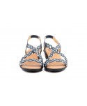 Women's Braided Leather Sandals Metallic Elastic Wedge 32344,95 €