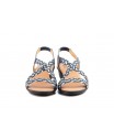 Women's Braided Leather Sandals Metallic Elastic Wedge 32344,95 €