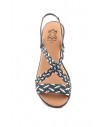 Women's Braided Leather Sandals Metallic Elastic Wedge 32344,95 €
