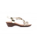 Sandalias Mujer Piel Oro Glitter Planta GEL 325G 44,95 €