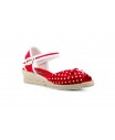 Jute Women Canvas Wedge Heel with Buckle and Polka Dots 38544,95 €