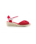 Jute Women Canvas Wedge Heel with Buckle and Polka Dots 38544,95 €