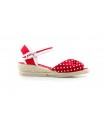 Jute Women Canvas Wedge Heel with Buckle and Polka Dots 38544,95 €