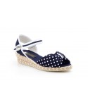Jute Women Canvas Wedge Heel with Buckle and Polka Dots 38544,95 €