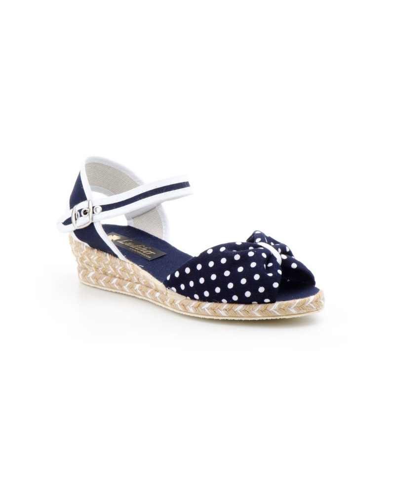 Jute Women Canvas Wedge Heel with Buckle and Polka Dots 38544,95 €