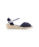 Jute Women Canvas Wedge Heel with Buckle and Polka Dots 38544,95 €