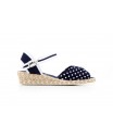 Jute Women Canvas Wedge Heel with Buckle and Polka Dots 38544,95 €
