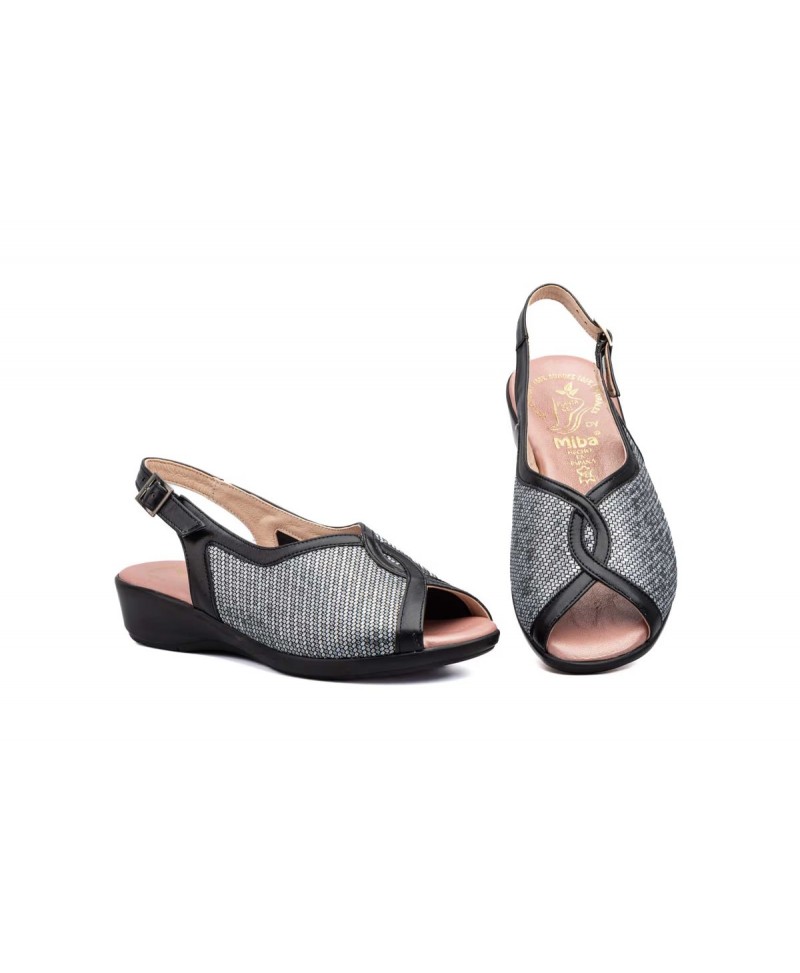 Sandalias Mujer Piel Negro 496 496 49,95 €