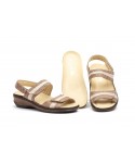Women's Leather Sandals Taupe Removable Insole Non-Slip 5050 Relax49,95 €