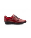Deportivos con cuña de mujer en piel marino con elásticos JAM-5567 54,95 €