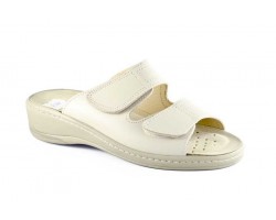 Zueco Anatómico Mujer Piel Beig Plantilla Extraíble Velcro 607 44,95 €