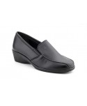 Women's Black Leather Wedge Elastic Moccasin Shoes 60844,95 €