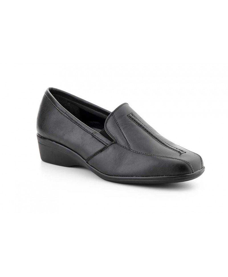 Zapatos Mujer Piel Negro Cuña Elásticos Mocasín 609 44,95 €