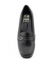 Women's Black Leather Wedge Moccasin Shoes 61444,95 €