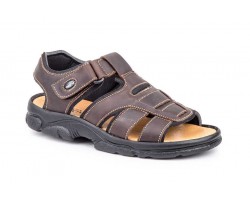 TALLA ESPECIAL Sandalia Bio Hombre Piel Marrón Velcro 7013 XXL 49,95 €