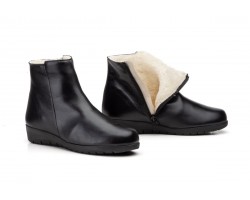 Women's Ankle Boot Black Leather Shearling 774154,95 €