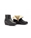 Women's Ankle Boot Black Leather Wedge 774259,95 €