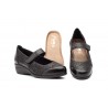 Zapatos Mujer Piel Negro Licra Ancho Especial 7813 59,95 €