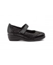 Zapatos Mujer Piel Negro Licra Ancho Especial 7813 59,95 €