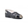 Women's Black Leather Shoes with Buckle, Removable Insole, Special Wide Fit 90344,95 €