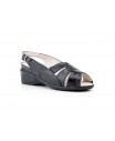 Women's Black Leather Shoes with Buckle, Removable Insole, Special Wide Fit 90344,95 €