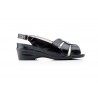 Women's Black Leather Shoes with Buckle, Removable Insole, Special Wide Fit 90344,95 €