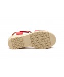Sandalias Mujer Piel Rojo Multi Tiras Adhesiva AE-1651 44,95 €