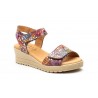 Women's Leather Sandals Red Multi Adhesive Strap AE-165144,95 €