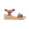 Women's Leather Sandals Red Multi Adhesive Strap AE-165144,95 €