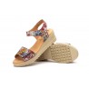 Women's Leather Sandals Red Multi Adhesive Strap AE-165144,95 €