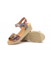 Women's Leather Sandals Red Multi Adhesive Strap AE-165144,95 €