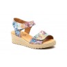 Women's Leather Sandals Red Multi Adhesive Strap AE-165144,95 €