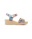 Women's Leather Sandals Red Multi Adhesive Strap AE-165144,95 €