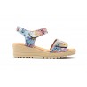 Women's Leather Sandals Red Multi Adhesive Strap AE-165144,95 €