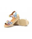 Women's Leather Sandals Red Multi Adhesive Strap AE-165144,95 €