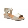 Women's Platinum Leather Sandals with Gel Wedge and Adhesive Straps AE-165244,95 €