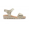 Women's Platinum Leather Sandals with Gel Wedge and Adhesive Straps AE-165244,95 €