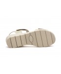 Women's Platinum Leather Sandals with Gel Wedge and Adhesive Straps AE-165244,95 €