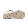 Women's Platinum Leather Sandals with Gel Wedge and Adhesive Straps AE-165244,95 €