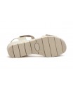 Women's Platinum Leather Sandals with Gel Wedge and Adhesive Straps AE-165244,95 €