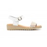 Sandalias Mujer Piel Blanco Yute Hebilla Gel Cuña AE-184 44,95 €