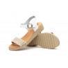 Sandalias Mujer Piel Blanco Yute Hebilla Gel Cuña AE-184 44,95 €