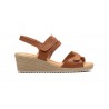 Women's Leather Sandals with Jute Wedge AE-345444,95 €
