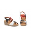 Women's Leather Sandals with Jute Wedge AE-345444,95 €