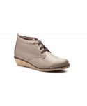 Botín Mujer Piel Taupe Cordones AE-398 44,95 €