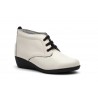 Botín Mujer Piel Marfil Cordones AE-398 44,95 €