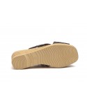 Sandalias Vaquetillas Mujer Piel Marrón Picado Cuña AE-462 44,95 €