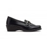 Women's Black Leather Shoes with Buckle and Wedge Heel AE-53244,95 €