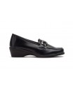 Women's Black Leather Shoes with Buckle and Wedge Heel AE-53244,95 €