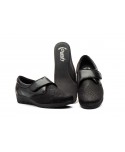 Women's Shoes Black Leather Lycra Velcro DU-69649,95 €